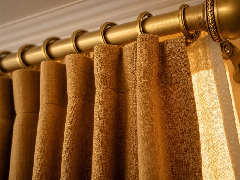 Custom floor to ceiling drapery in a St. Petersburg home